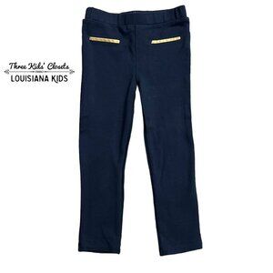 Egg by Susan Lazar 3Y Navy & Gold Pull On Pants